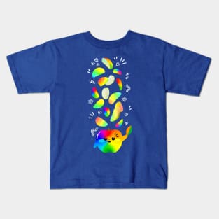 Funny Rainbow Pride Apple Slices. Colorful Fruits Pattern for Apple Lover Kids T-Shirt